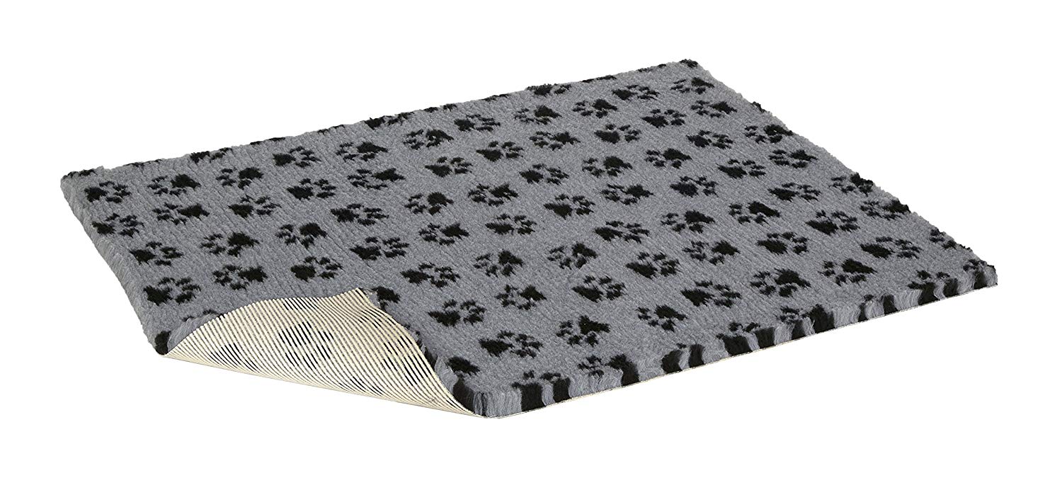 Vetbed Dog and Cat Bedding, Grey with Black Paws, 48 x 38 x 3 cm (L x W x H)