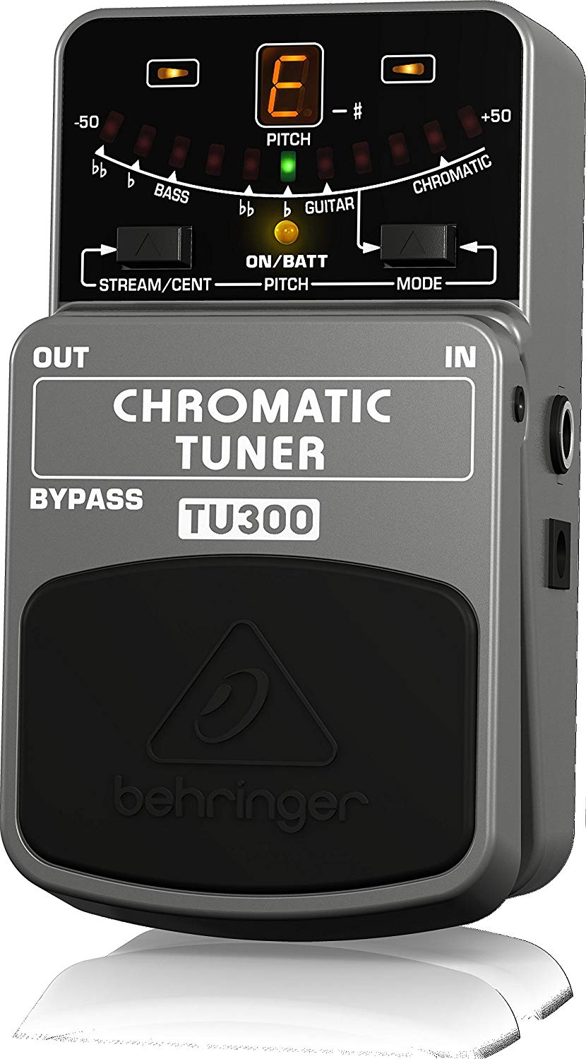 Behringer TU300 Chromatic Tuner Pedal for Guitar and Bass with Bright LED Display and Accurate Tuning, black and wine red - Image 4
