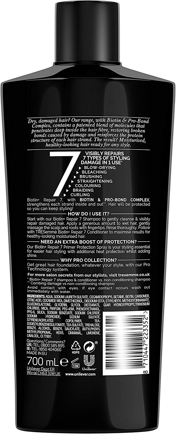 TRESemme Biotin Plus Repair 7 Shampoo, 700 ml, Pack of 6 - Image 2