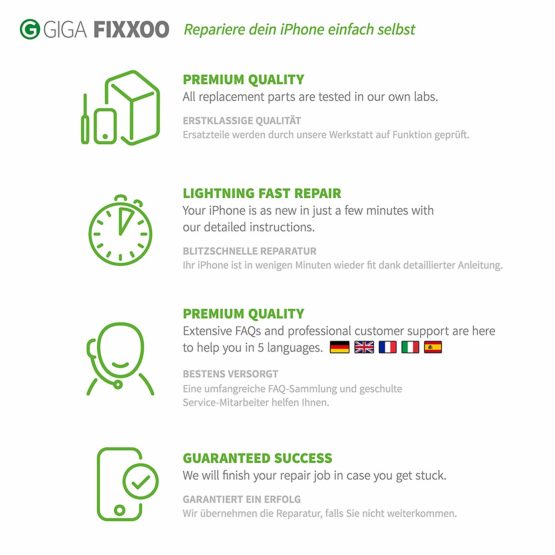GIGA Fixxoo compatible with iPhone 8 Screen Replacement Complete Kit White LCD; with TouchScreen, Retina Display Glass, Camera & Proximity Sensor - Easy Repair Guided Installation DIY - Image 3