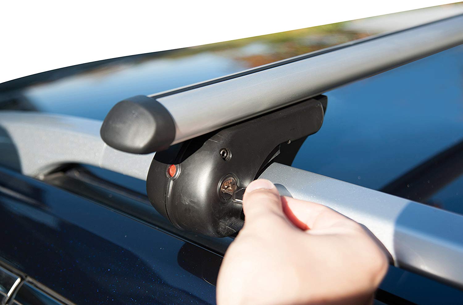 Fischer Aluminium Roof Railing Track with German TÜV/GS, Black/Silver, TopLine L (Länge: 1,20 m) - Image 2