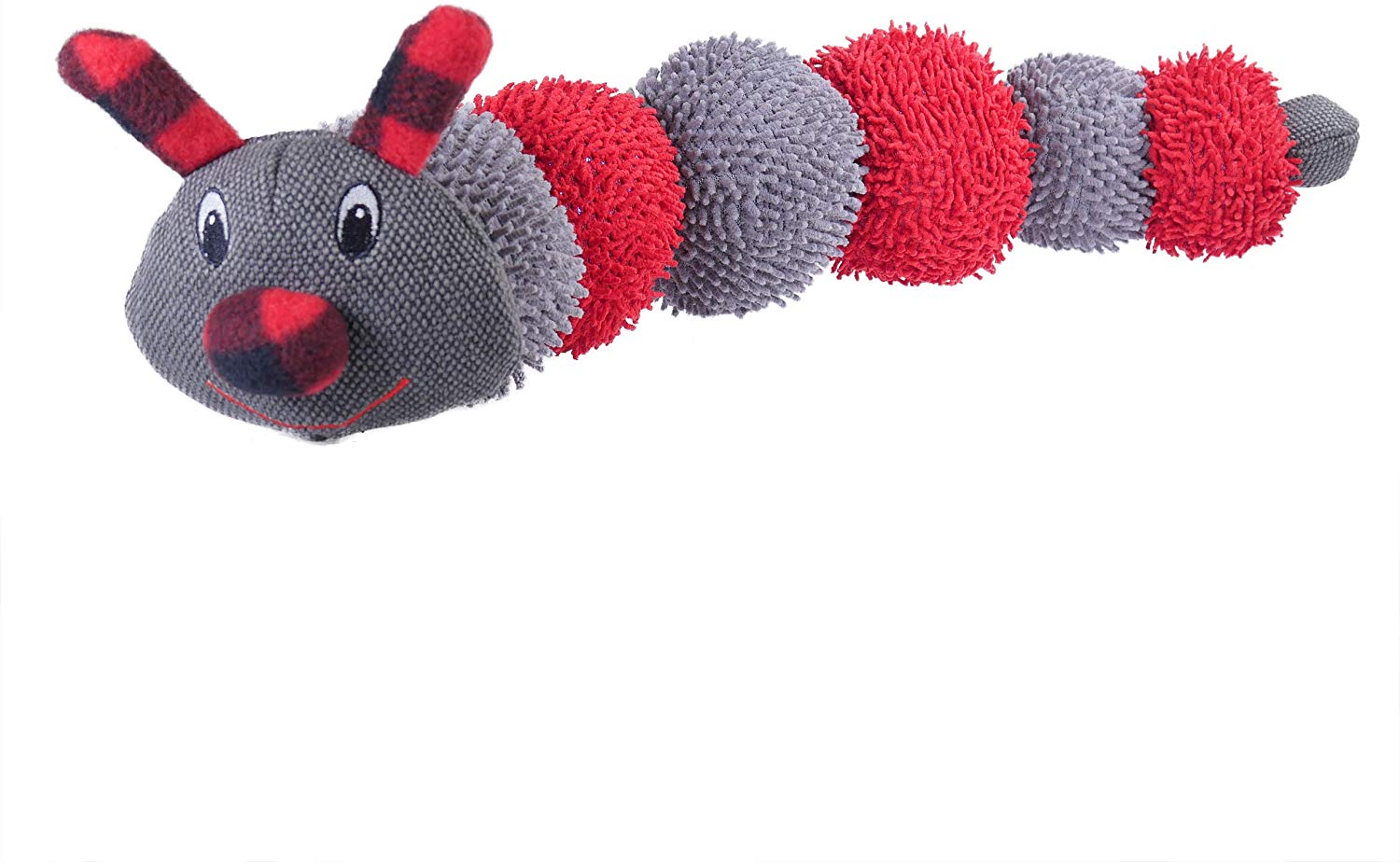 caterpillar plush dog toy