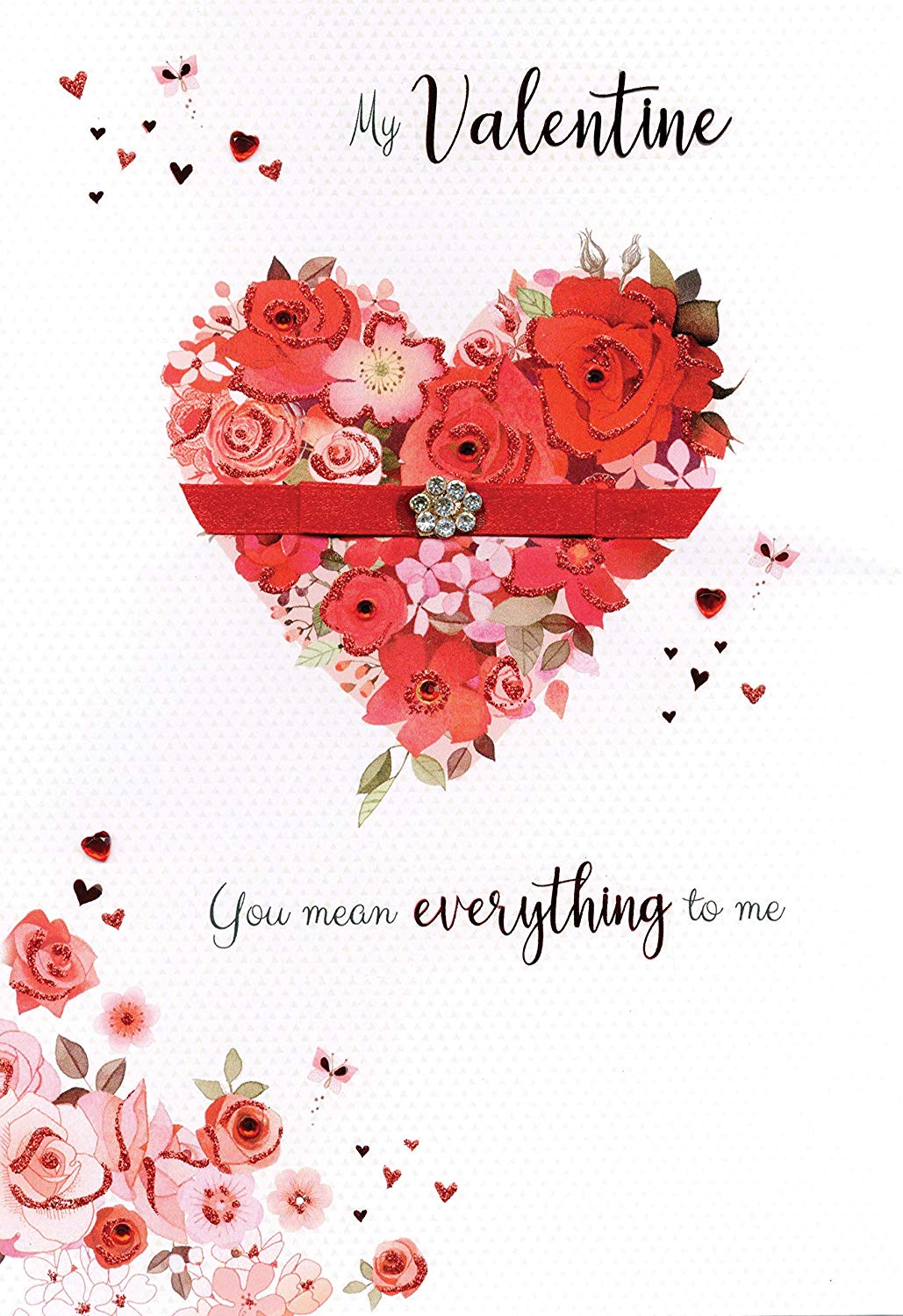 Hand Finished Valentine's Day Card 'My Valentine.'
