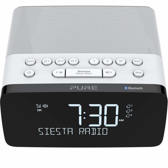 Pure Siesta Charge Bluetooth DAB+/DAB/FM Digital Radio Alarm Clock - Bedside DAB Radio with Qi Wireless Charging Pad for Smartphones and CrystalVue LCD Display with Auto-Brightness - Polar - Image 2
