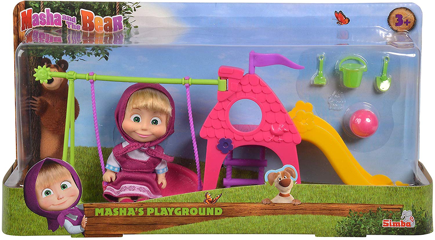 Simba Masha and the Bear - Masha's Playground Set, Nylon/a, 12 cm