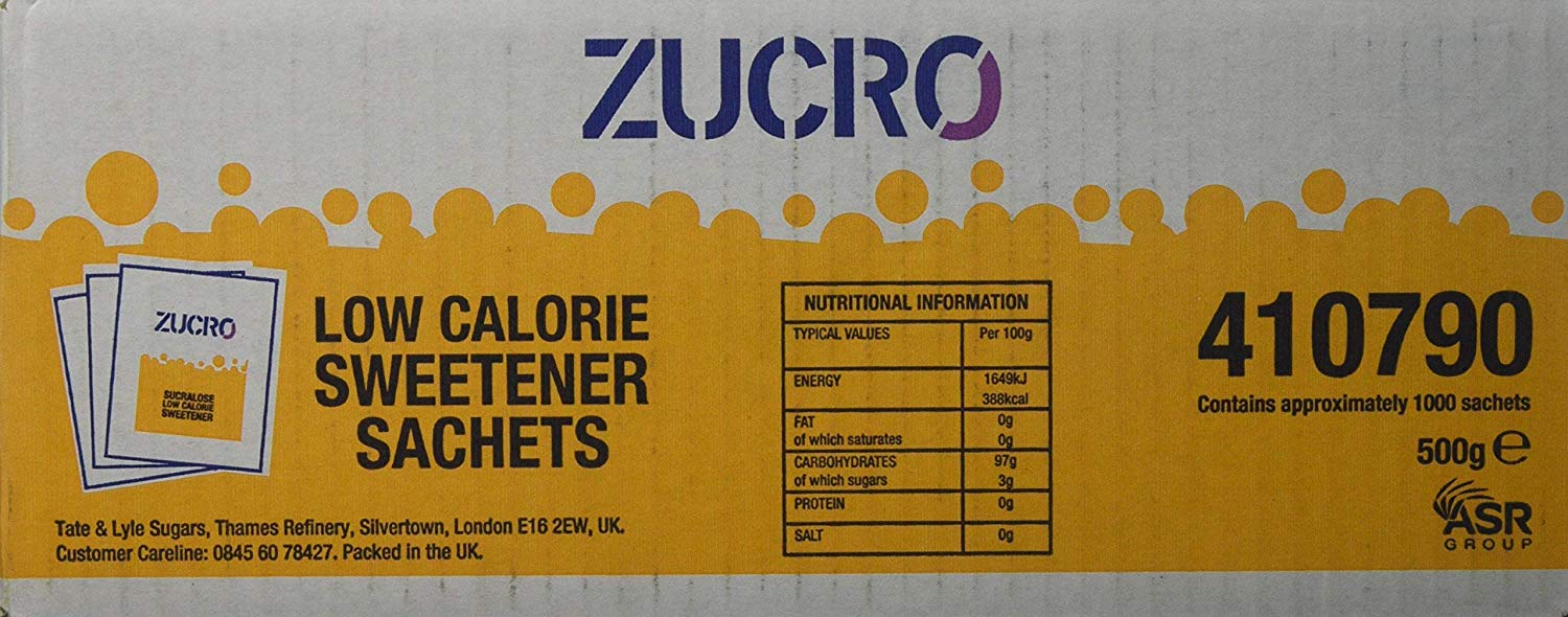 Zucro Low Calorie Sweetener Sachets (pack of 1000), 500 g (Pack of 1)