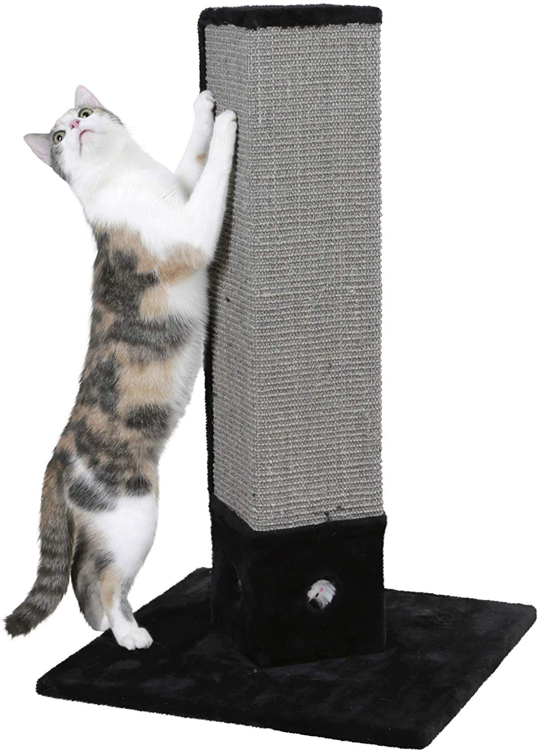 Kerbl Pet Scratching post 4-corner w. 3 side sisal mat, black - Image 3