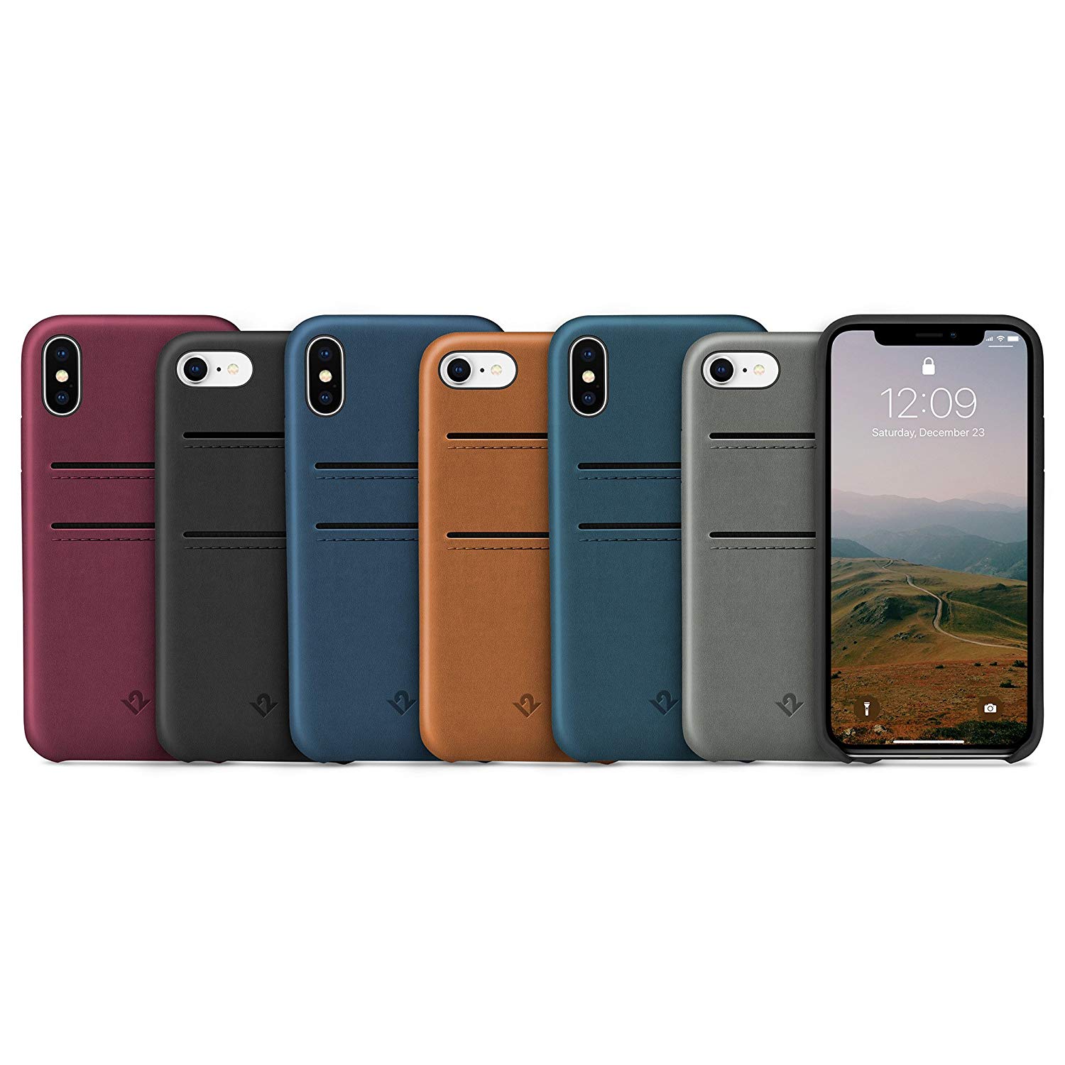 Twelve South Relaxed Leather Case for iPhone X/Xs, Earl Grey - Image 2