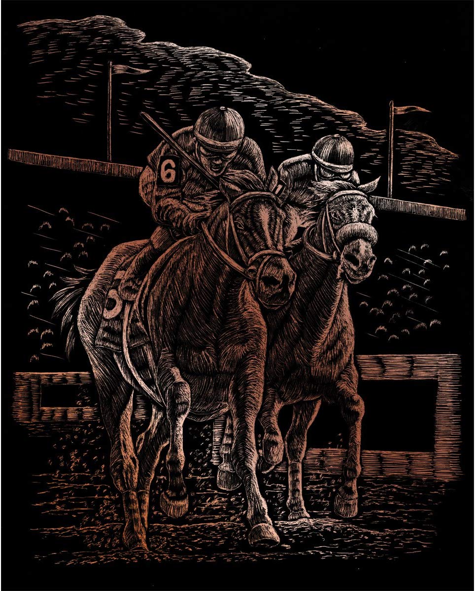 Royal & Langnickel 8 x 10 inch Horse Race Pre-Printed Foil Set - Copper