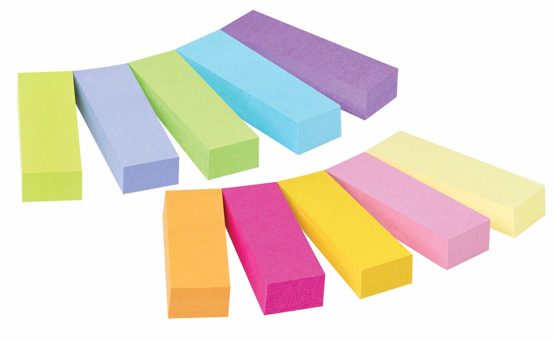 Post-it Page Markers – Self-adhesive document flags in assorted bright colours - 1 x pack of 10 pads, 50 markers per pad (12.7 mm x 44.4 mm) - Image 2