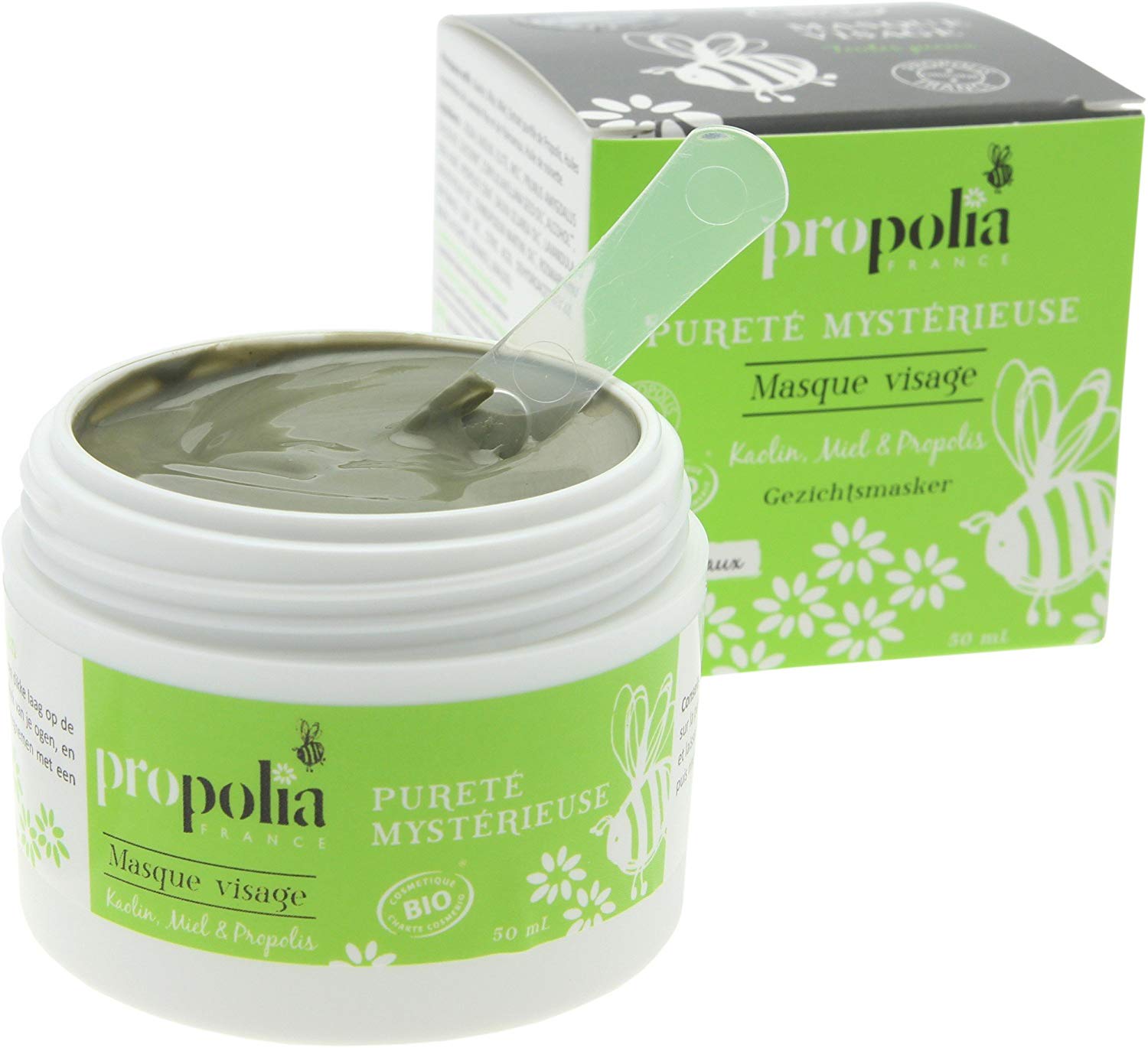 PROPOLIA, Organic, Face mask, Purifies, soothes and moisturizes, All skin types, Teens and adults, Honey, Propolis and Clay - Image 2