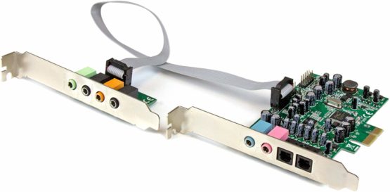 StarTech 7.1 Channel Sound Card - PCI Express - 24-bit - 192KHz - SPDIF Digital Optical and 3.5mm Analog Audio (PEXSOUND7CH)