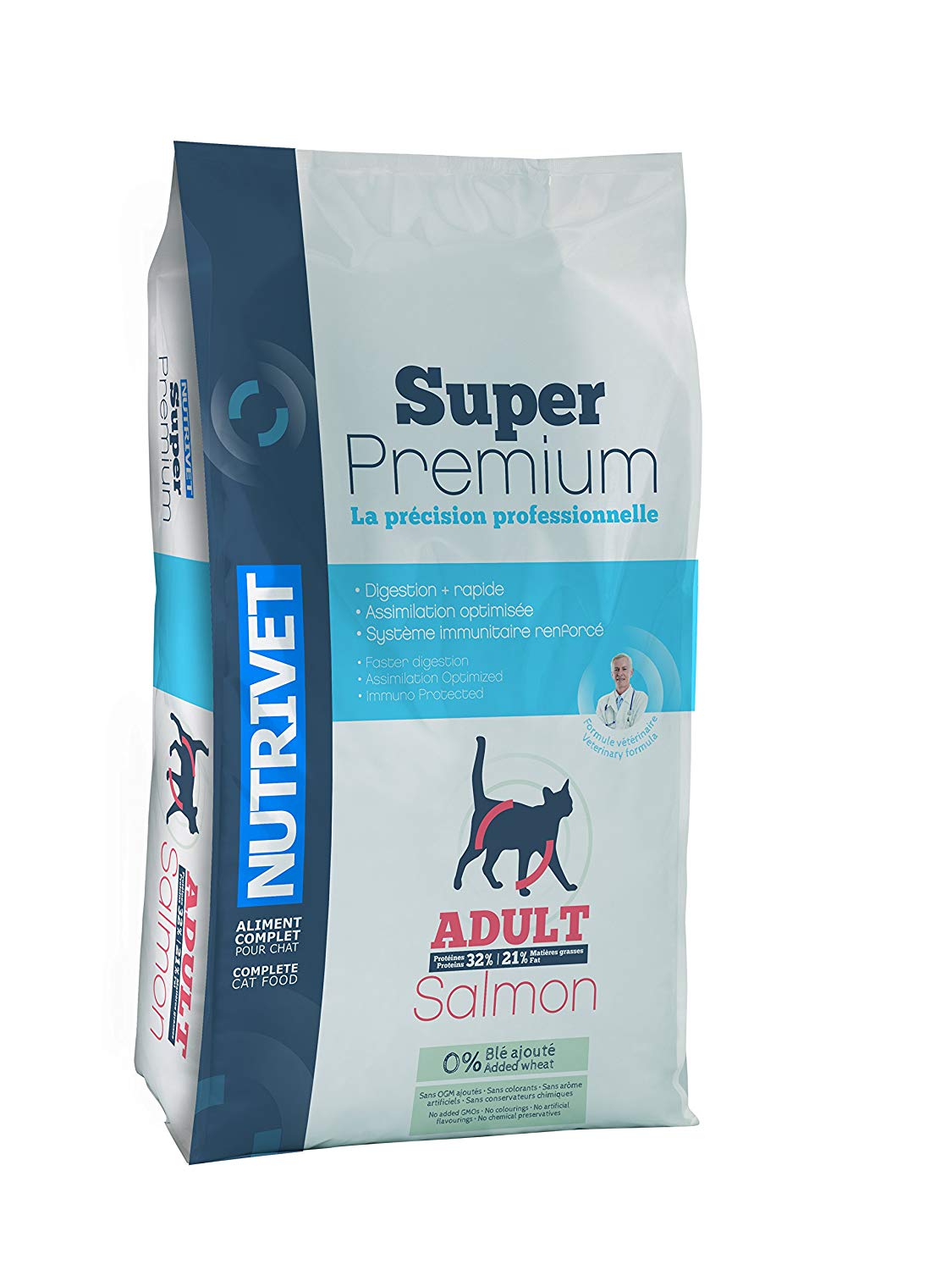 Nutrivet Super Premium Cat Salmon from 1 year 3.5 kg bag, 8 kg (Pack of 1)