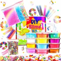 DIY Fluffy Slime Kit Crystal Slime Set for Girls Boys Toys Kids Art Craft aged 6+ (12 colors)