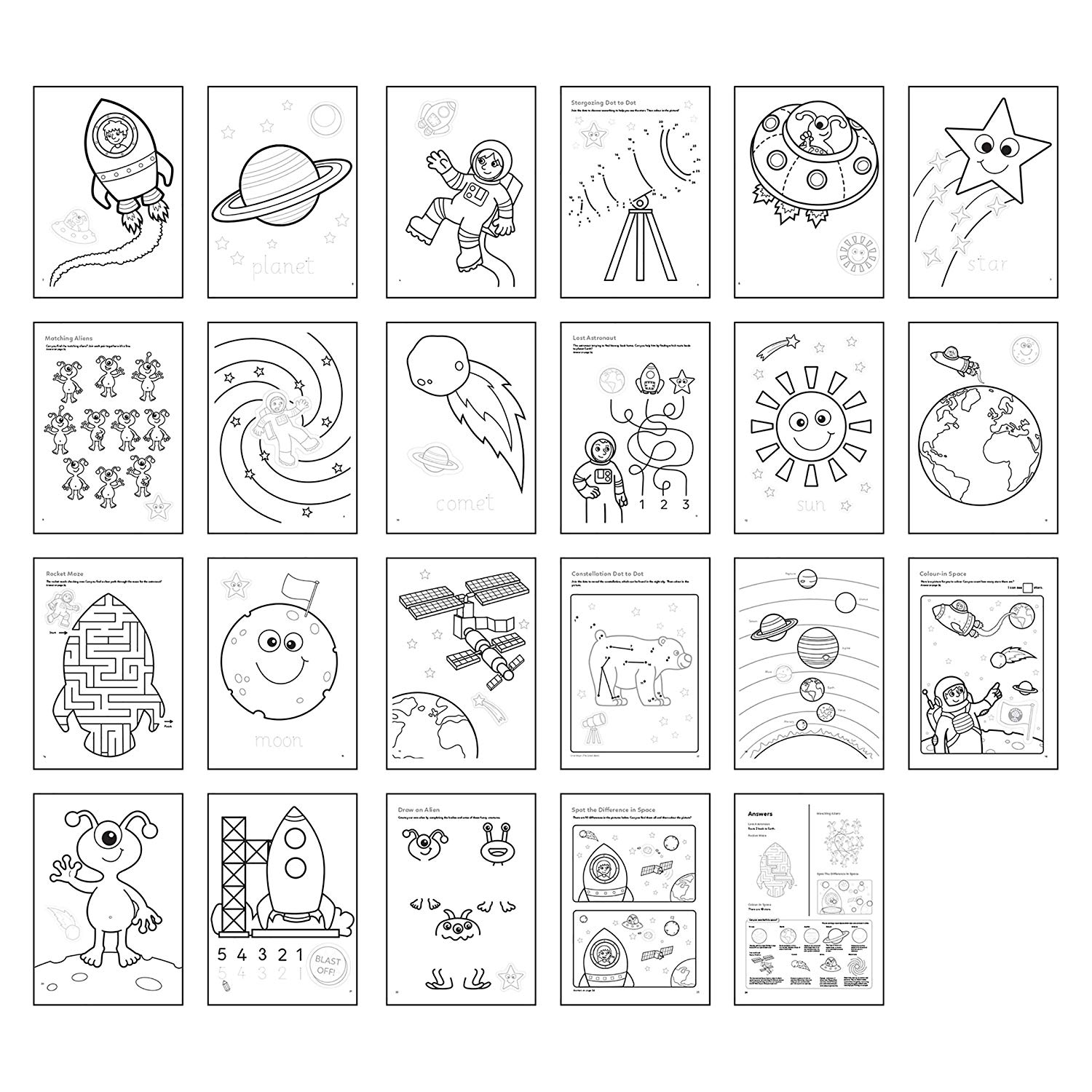 ORCHARD OUTER SPACE COLOURING BOOK, 21cm x 2cm x 29cm, Multicolor - Image 3