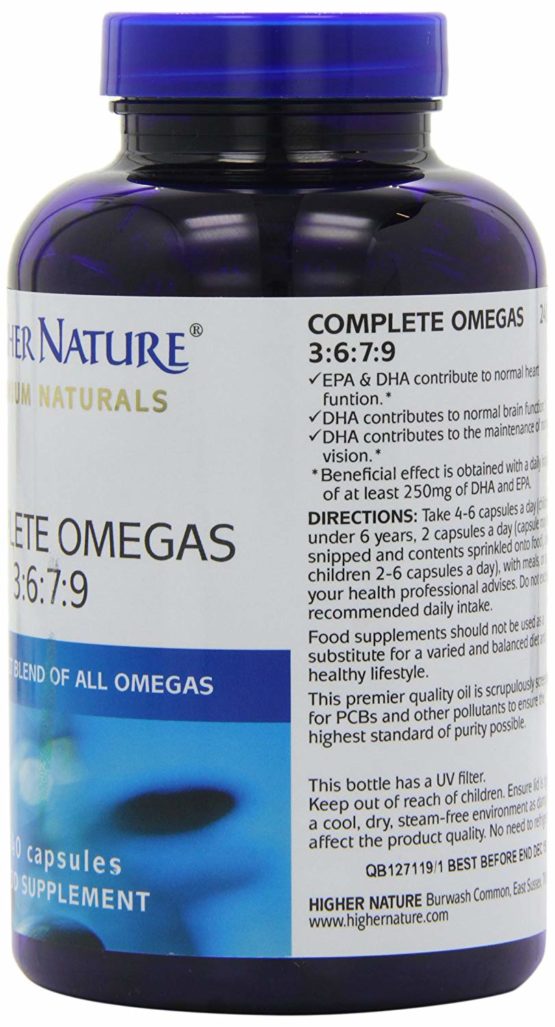 Higher Nature Complete Omegas 3:6:7:9-240 Capsules - Image 2