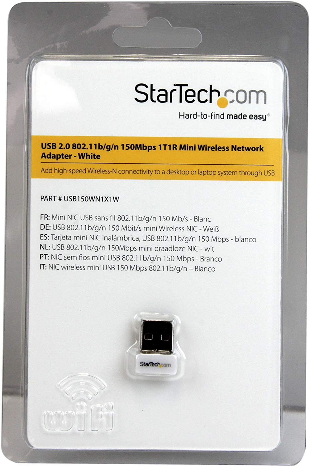 StarTech.com USB 150Mbps Mini Wireless N Network Adapter, 802.11n/g 1T1R USB WiFi Adapter, White USB Wireless Adapter - Image 4