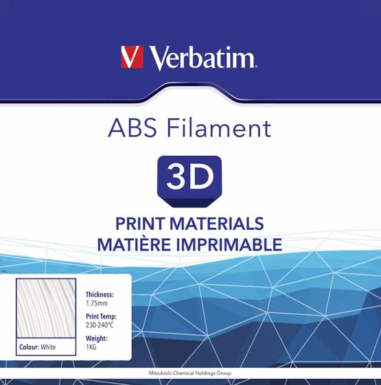 Verbatim 1.75 mm ABS Filament for Printer - White - Image 4