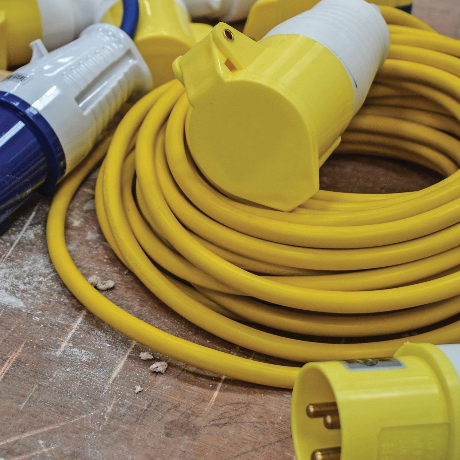Faithfull FPPTL1432AMP 14 Metre L/V Trailing Lead Extension Lead 110V 25A 2.5mm Cable, Colourful, 14 Metre 2.5mm Cable - Image 4