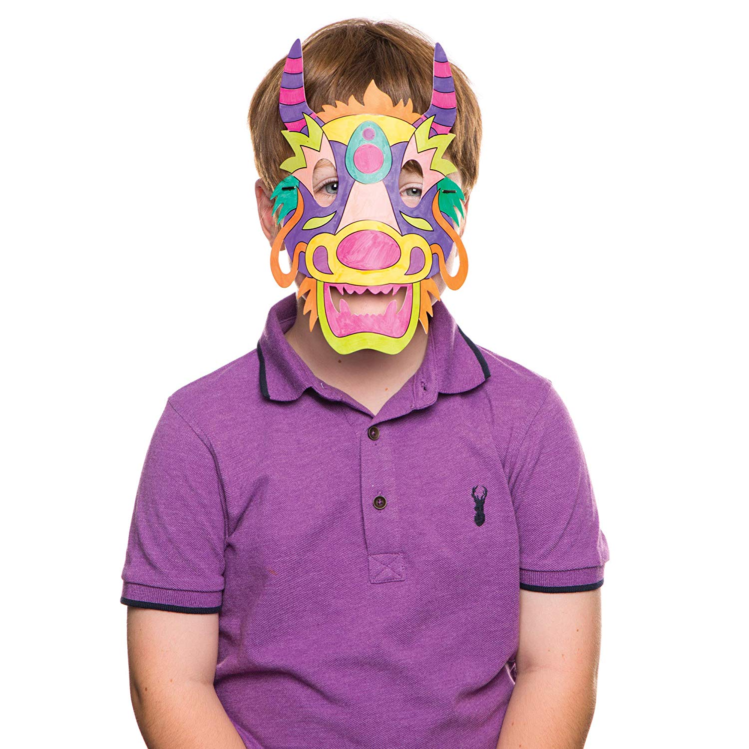 Baker Ross AR967 Dragon Colour in Disguise (Pack of 8), White, Multi-color - Image 2
