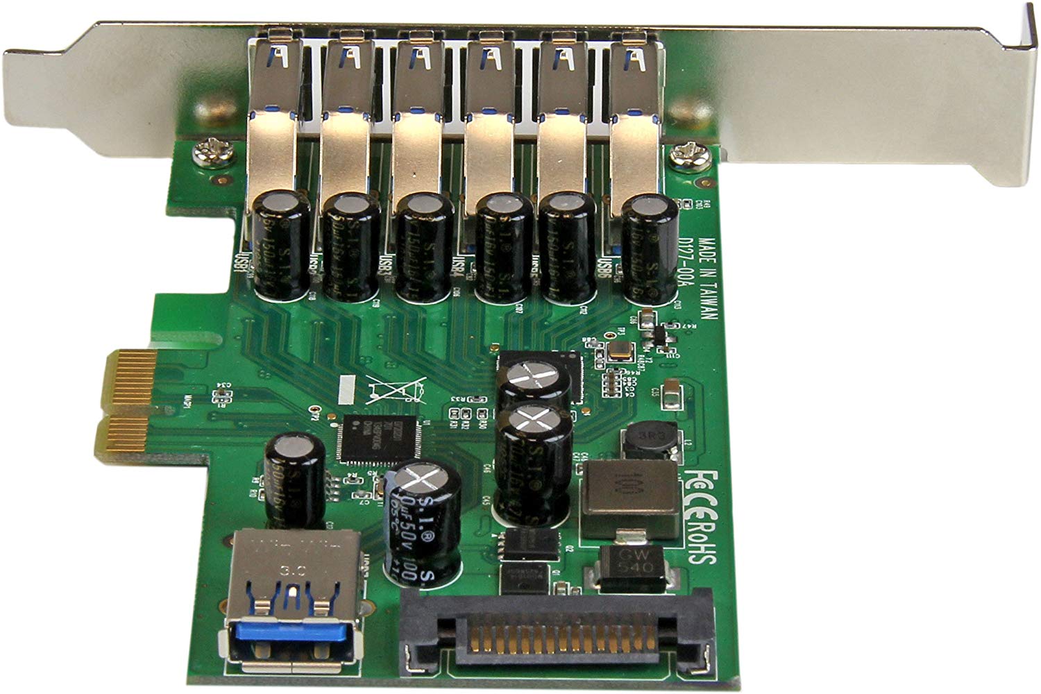 StarTech.com 7 Port PCI Express USB 3.0 Card, Standard & Low-Profile, SATA Power, UASP Support - Image 4