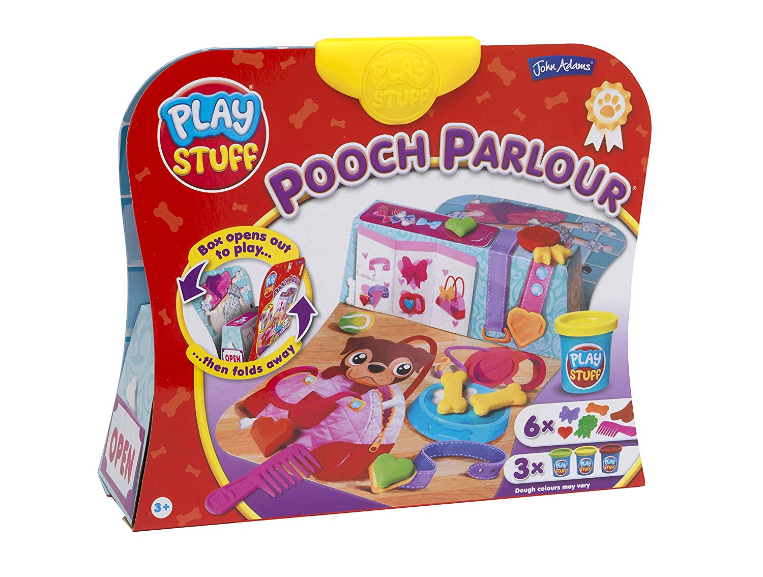 John Adams 577 10755 EA Playstuff Dough 'Pooch Parlour' (3 pots), Multi, Multicolor - Image 2