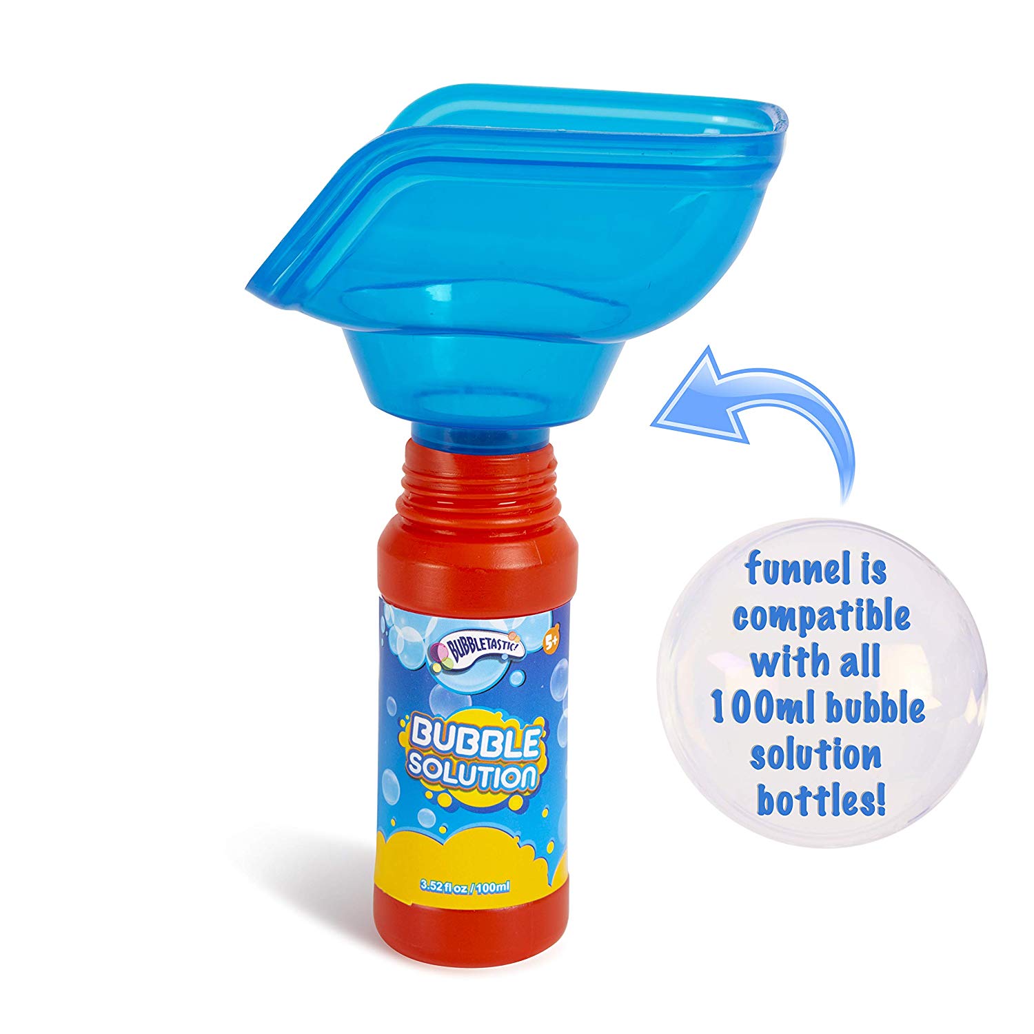 Grafix Bubble Solution Bottle 1.8 litres - Large Bubble Mixture for Bubble Machines with a Funnel Assorted Colors - Image 3