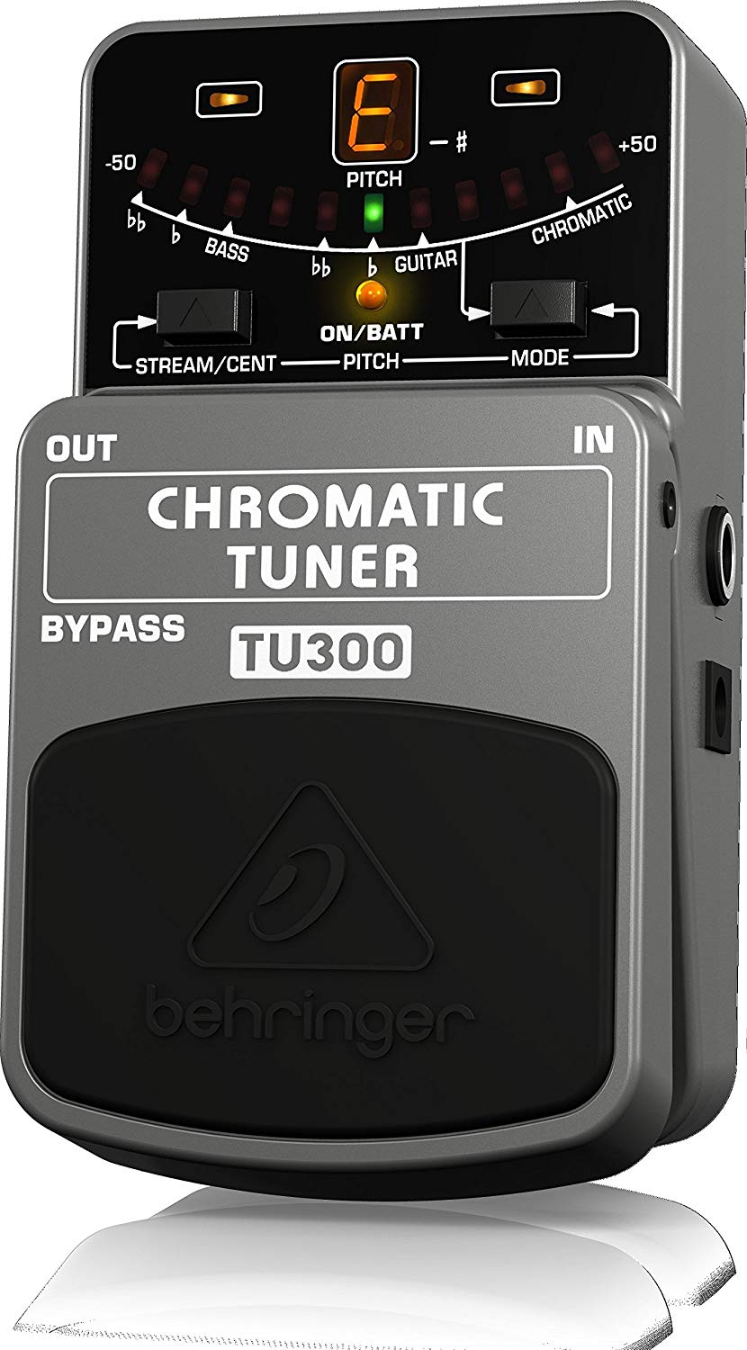 Behringer TU300 Chromatic Tuner Pedal for Guitar and Bass with Bright LED Display and Accurate Tuning, black and wine red - Image 2