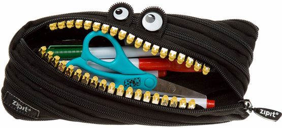 ZIPIT Grillz Pencil Case for Kids, Holds Up to 30 Pens, Machine Washable, Made of One Long Zipper! - Image 2
