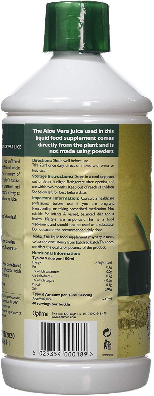 Aloe Pura Aloe Vera Maximum Strength Juice, Natural, Vegan, Cruelty Free, Food Supplement, 1ltr, 1 l (Pack of 1) - Image 2