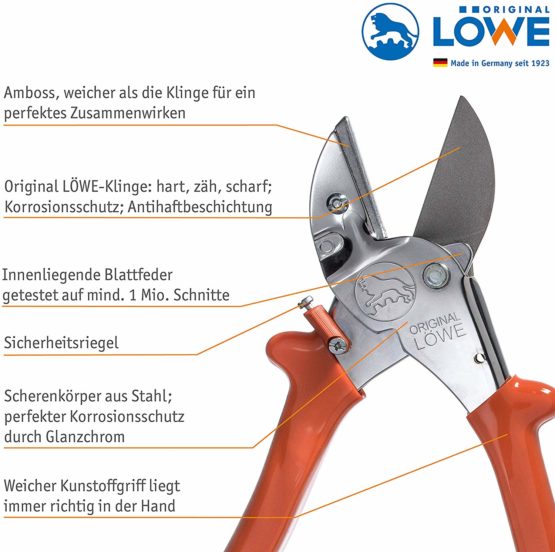 Loewe 1104 Anvil Pruner for Large Hands (German Import) - Image 3