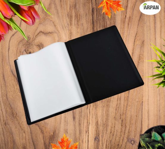 A4 Presentation Display Book – Black File Folder with 24 Pockets, 48/Sides – Storage Case Portfolio Folder with Plastic Sleeves - Poly Pocket Folder by Arpan (A4-24 Pockets/ 48 Sides) - Image 3