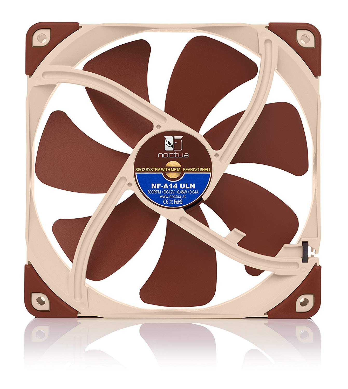 Noctua NF-A14 ULN, Ultra Quiet Silent Fan, 3-Pin (140mm, Brown) - Image 3