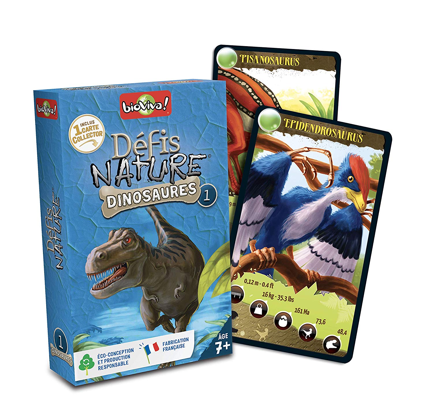 Bioviva Nature Challenges Animal- Dinosaurs 1 Card Game, Multi- Color, für 7-Jährige - Image 2