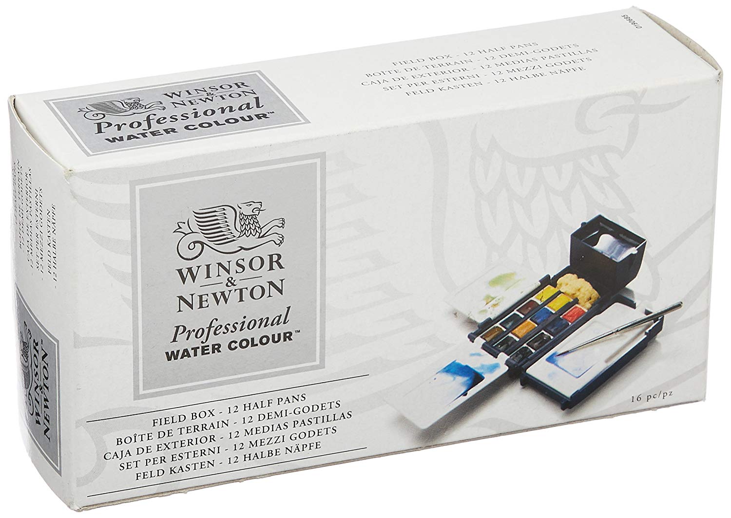 Winsor & Newton 190685 Artist's Water Colour Field Box Drawing Set including Half Pan - Pack of 12, Multicoloured, 12 count (Pack of 1) - Image 4