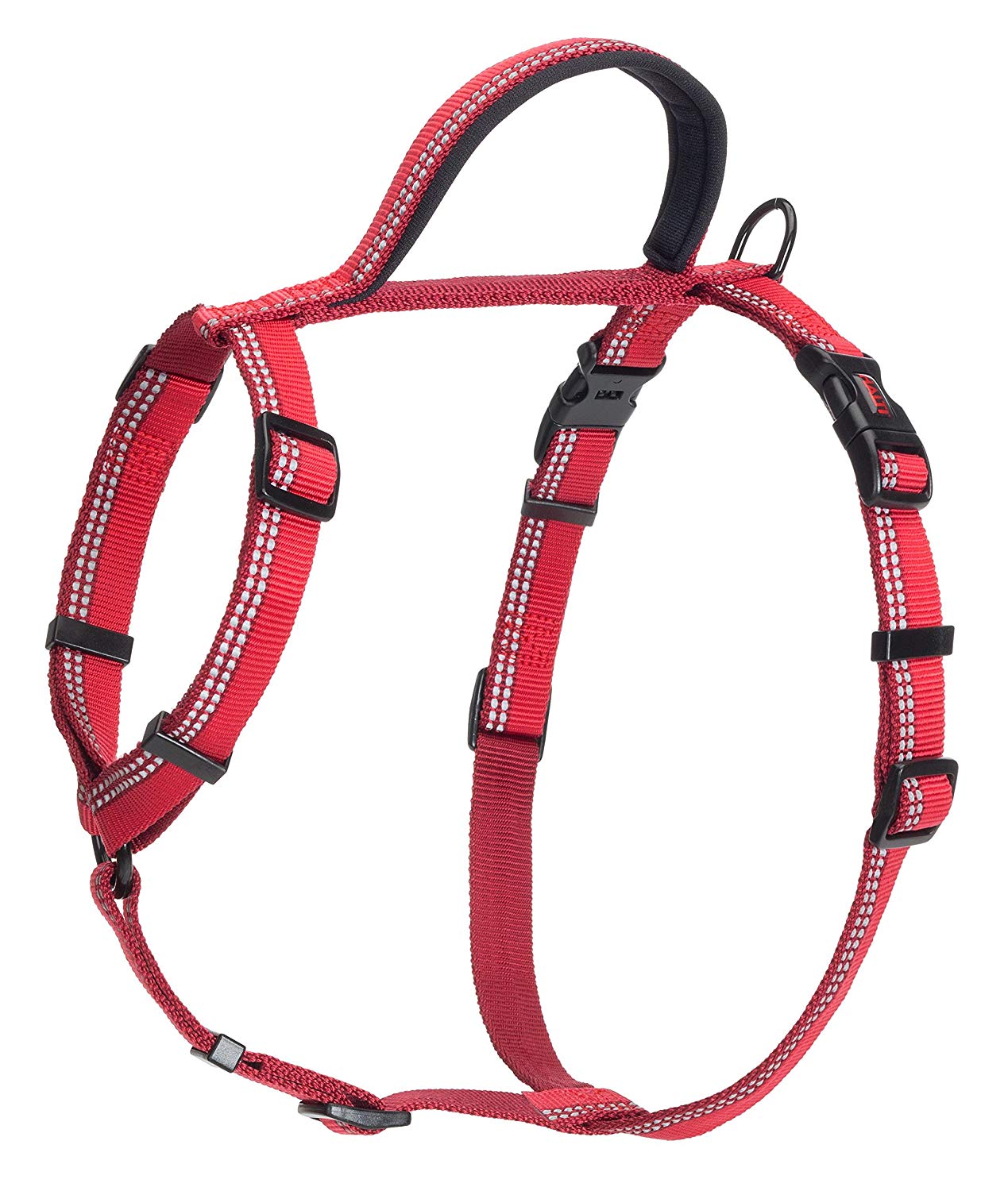 HALTI Walking Harness, Size Small, Red, Best Lightweight Dog Harness with Handle, Reflective & Adjustable