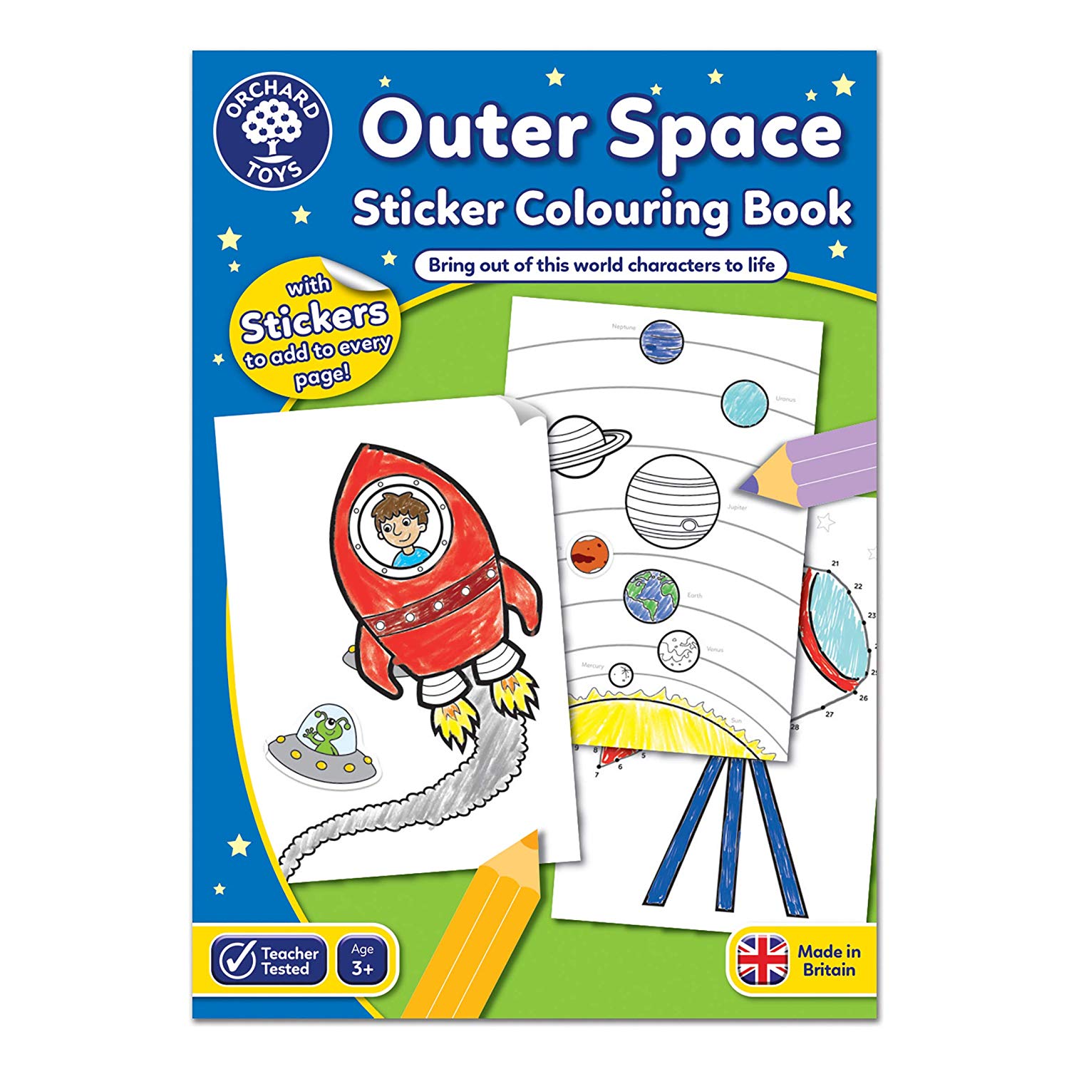 ORCHARD OUTER SPACE COLOURING BOOK, 21cm x 2cm x 29cm, Multicolor
