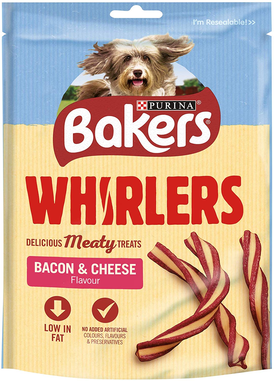 Bakers Whirlers Dog Treats Bacon and Cheese 130g - 6×130g, 175 g (Pack of 6) - Image 4