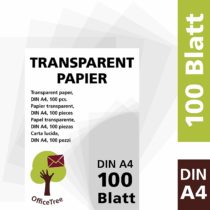 OfficeTree 100 x Tracing Paper A4 100 GSM - Vellum Paper - for Drawing Sewing and Crafting - Can be Used on Both Sides