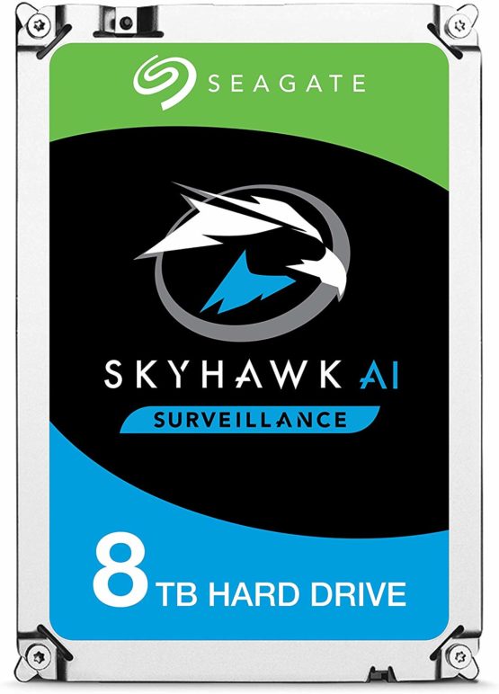 Seagate SkyHawk AI, 8 TB, Surveillance Internal Hard Drive HDD – 3.5 Inch SATA 6 Gb/s 256 MB Cache for DVR NVR Security Camera System, and Three-year Rescue Services (ST8000VE0004)