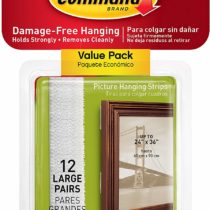 Command Large Picture Mounting Strips, Value Pack containing 12 Sets, Suitable for hanging frames up to 7.2 kg