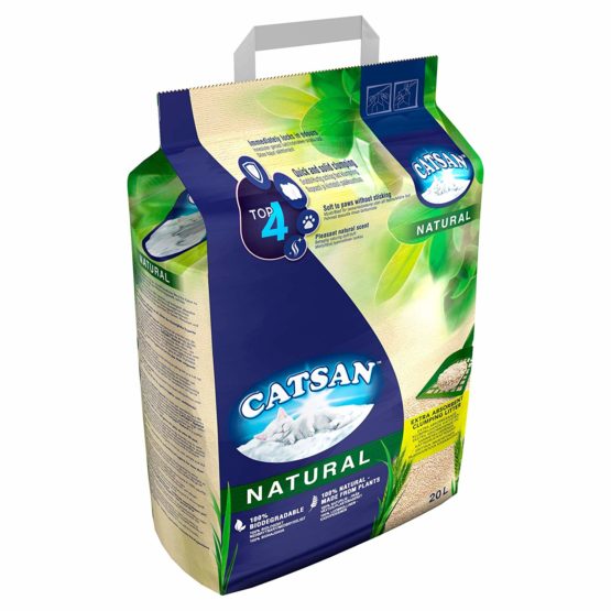 Catsan Natural Cat Litter Biodegradable Clumping for cats 20L