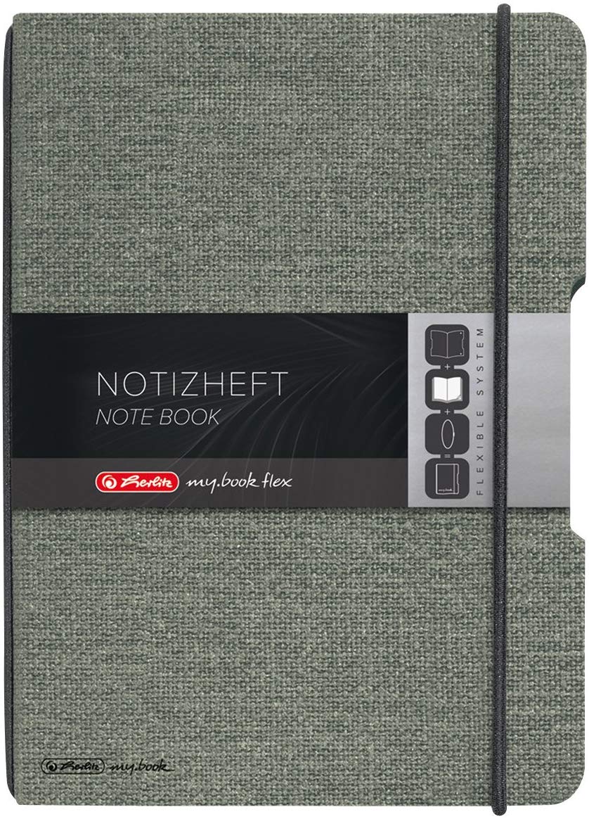 Herlitz A6 My Book Flex Canvas Cover Notebook - Black
