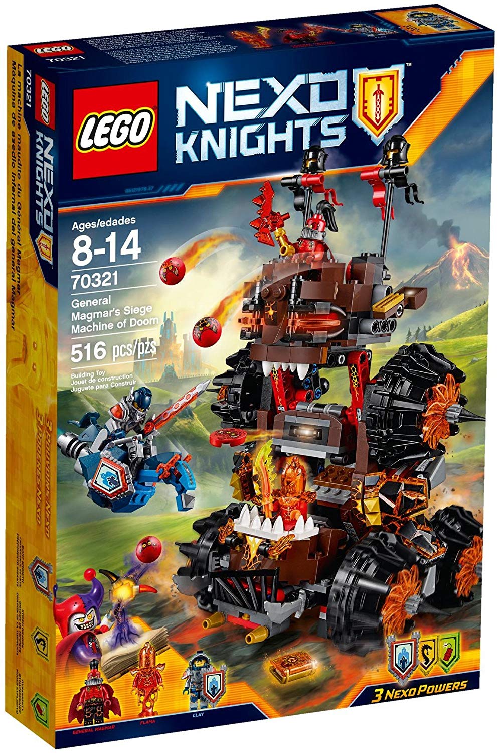 LEGO 70321 "Nexo Knights General Magmar Siege Machine of Doom Construction Set (Multi-Colour), Mixed