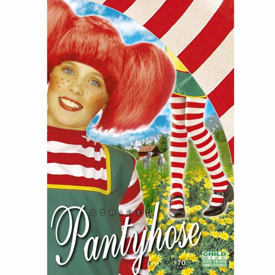 STRIPED PANTYHOSE - RED/WHITE - 1-3yrs - Image 2