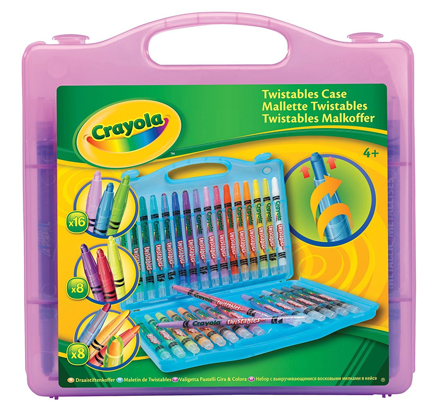 CRAYOLA Twistables Crayons Case (Case colour may vary), Multi, 1 count (Pack of 32)