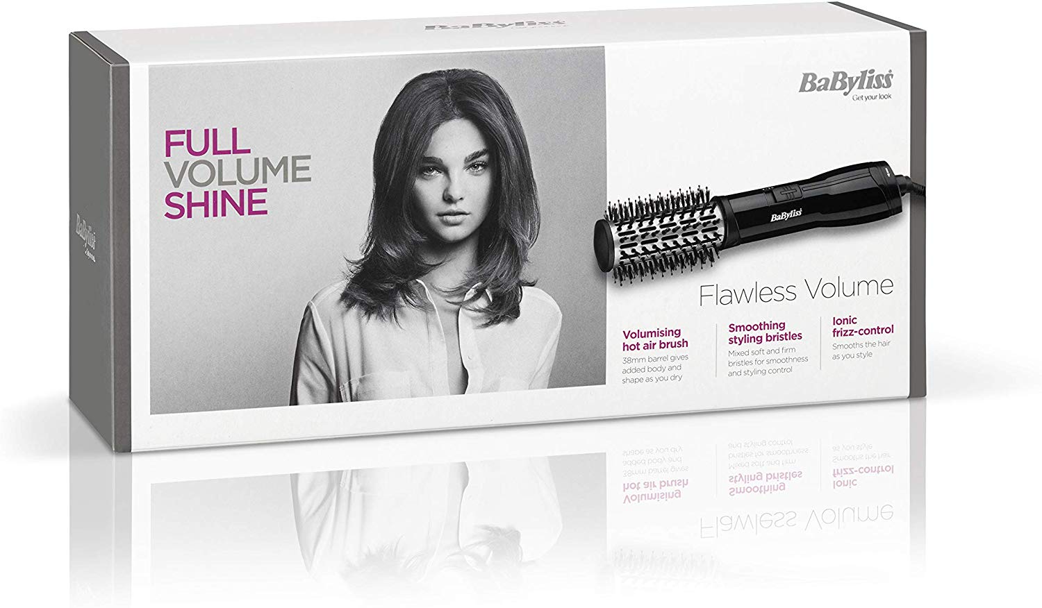BaByliss Flawless Volume Hot Air Brush, Dry and Style in One, Titanium-Ceramic 38mm Barrel for Smoothness Ionic Frizz-Control - Image 4