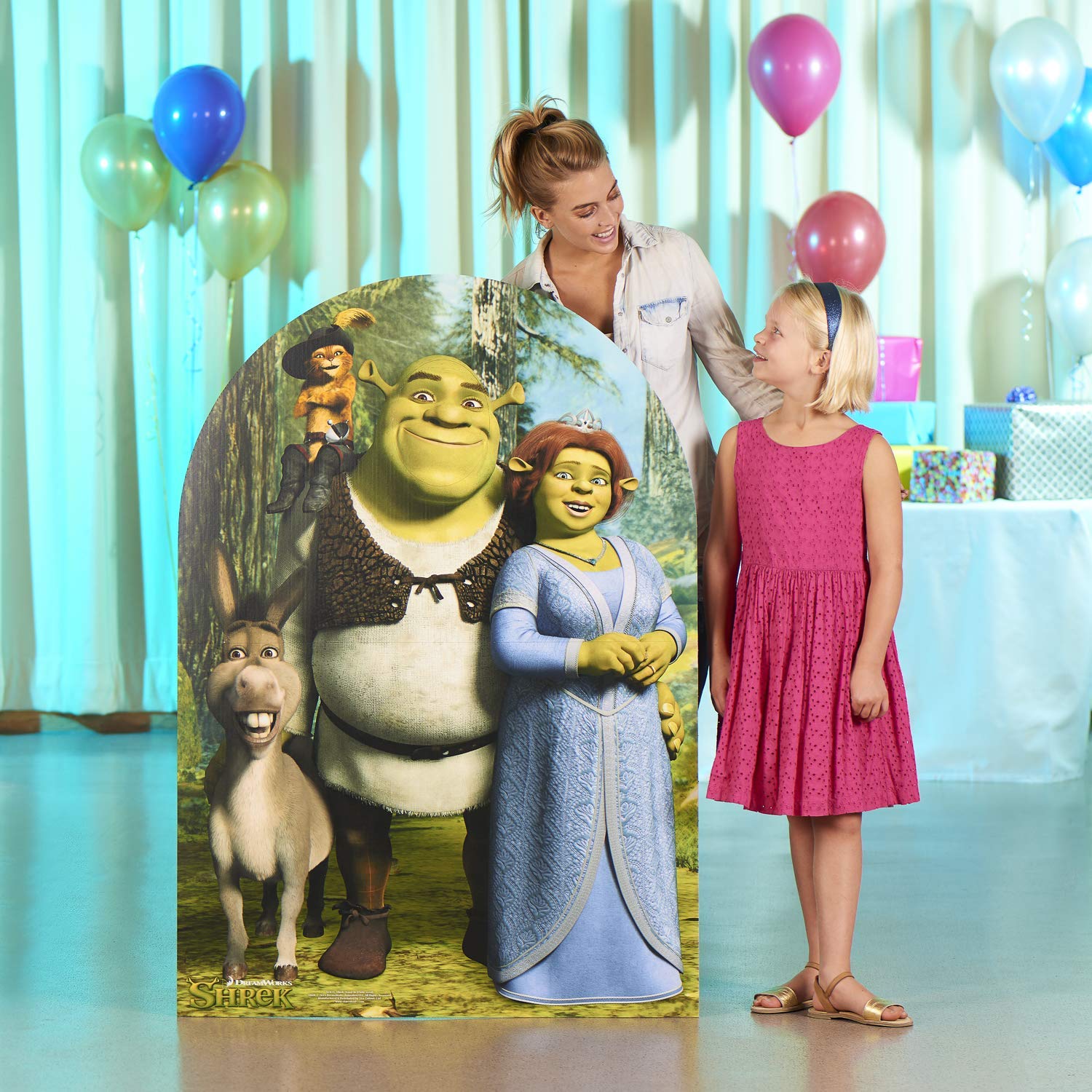 STAR CUTOUTS STSC821 Offical Lifesize Cardboard Cutout Party Decoration & Fun Gift Shrek Fiona Donkey Child Size Stand in Height 134cm - Image 2