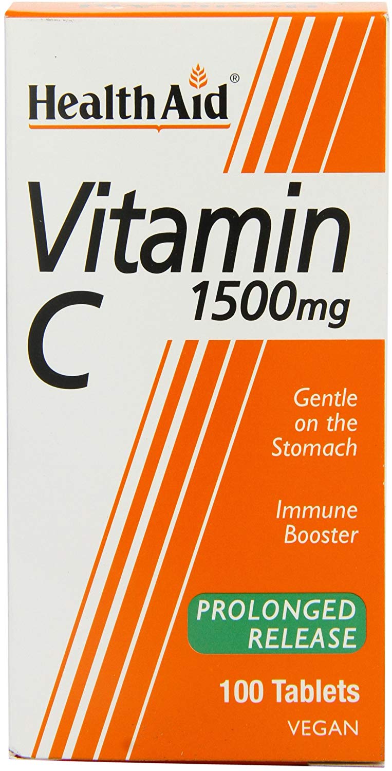 HealthAid Vitamin C 1500mg - Prolong Release - 100 Vegan Tablets, 100 count (Pack of 1) - Image 3