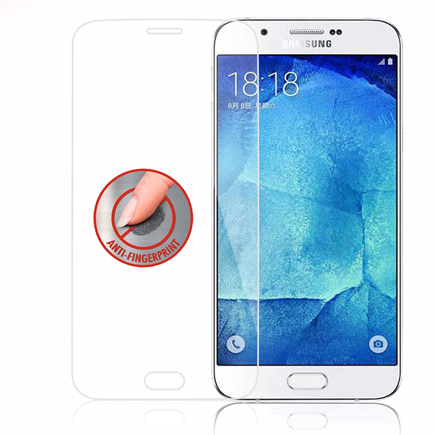 Cadorabo Tempered Glass works with Samsung Galaxy A8 2015 in HIGH TRANSPARENCY - Screen Protection 3D Touch Compatible with 9H Hardness - Bulletproof Display Saver - Image 4
